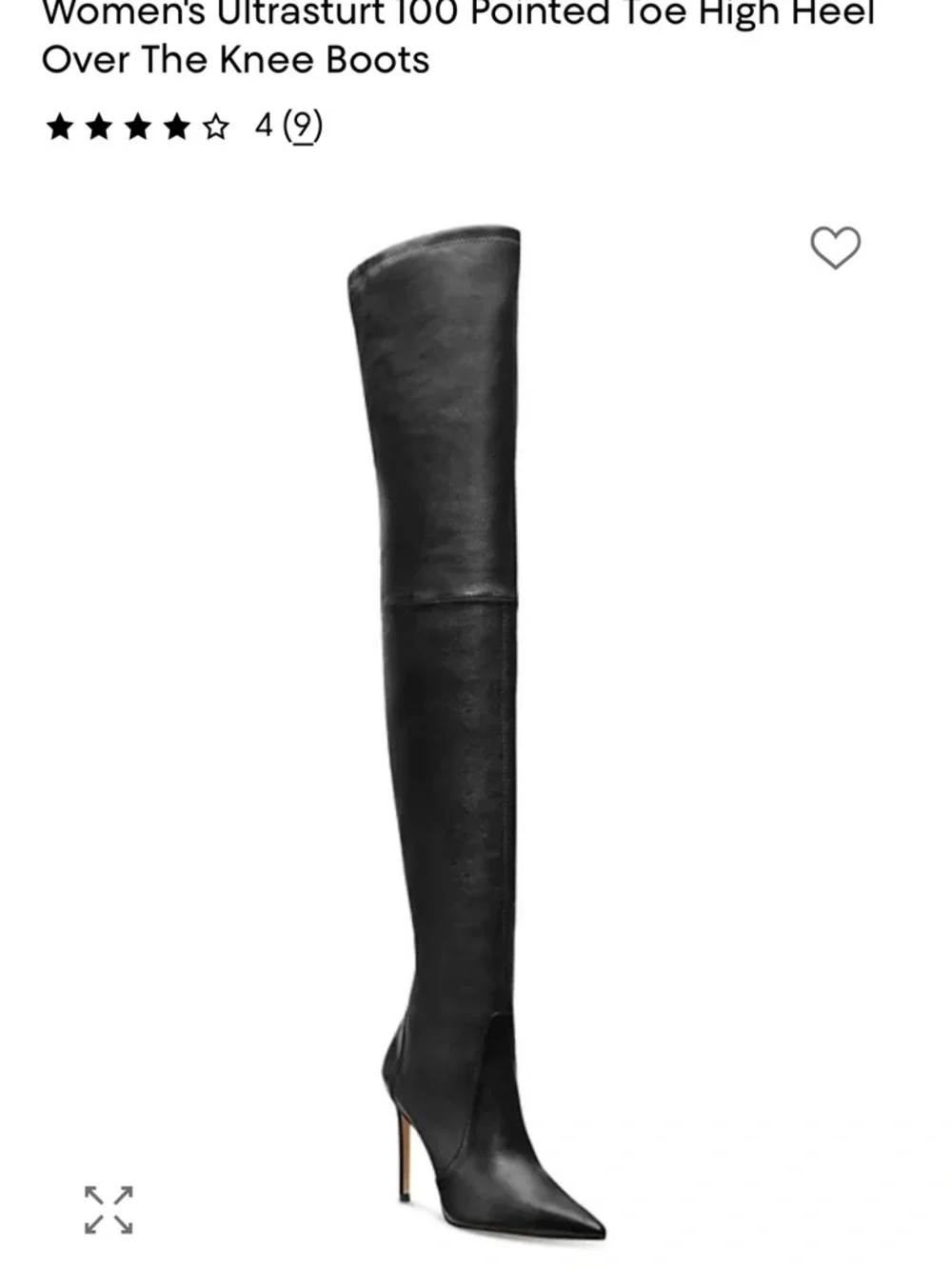 Stuart Weitzman Black Over-the-Knee Pointed Toe Stiletto Boots - Picture 6 of 8